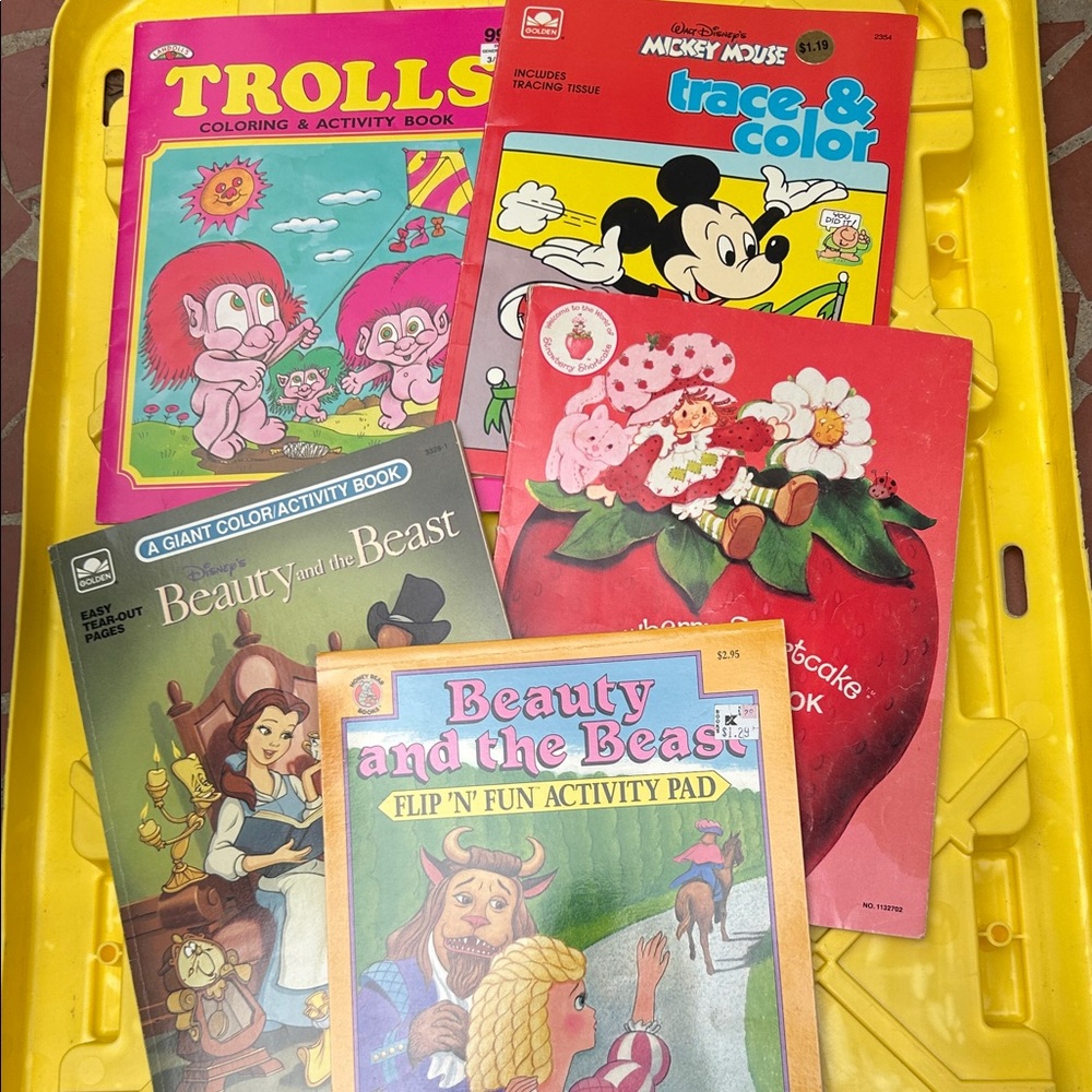 Vintage coloring book lot